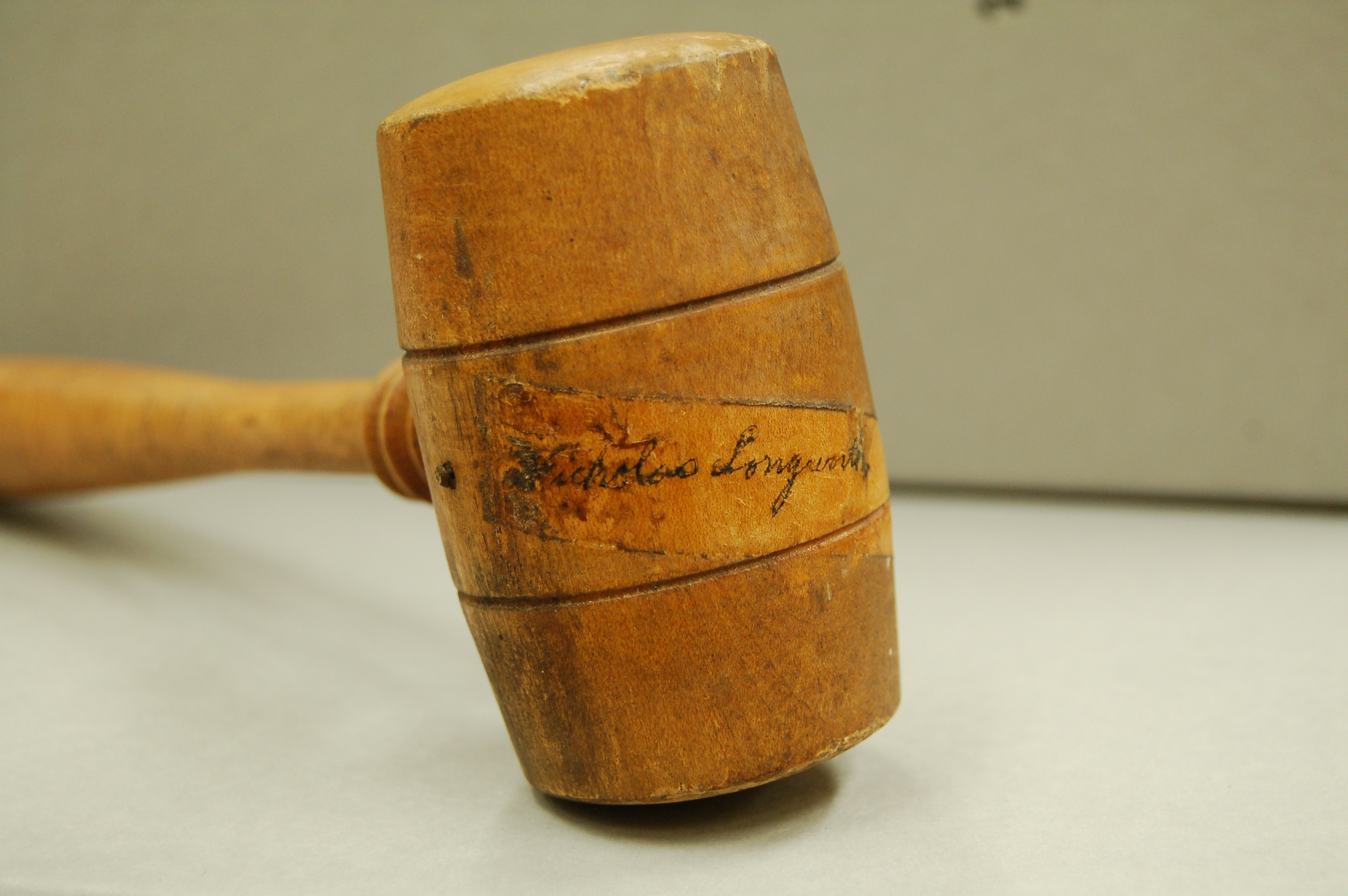 Caption: Nicholas Longworth's gavel is among the treasures curated and conserved by the House of Representatives' very first curator., Credit: Collection of the U.S. House of Representatives