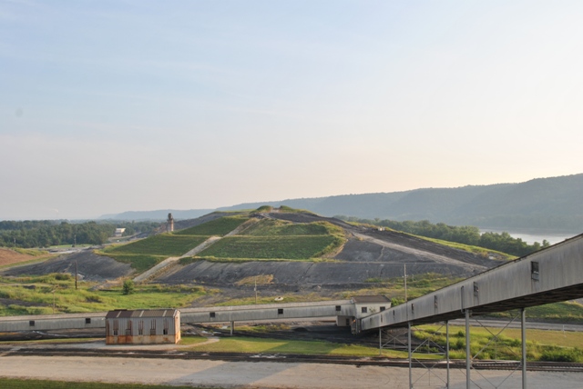 Caption: The coal ash landfill at Louisville's Gas & Electric Cane Run Power Station, Credit: Erica Peterson