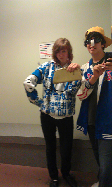 Caption: Max and Kendrick at Goodwill