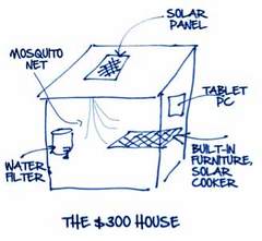 Caption: An early sketch of the $300 House concept, Credit: 300house.com