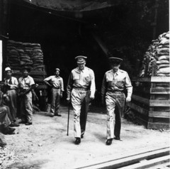 Caption: General Douglas MacArthur (left), Credit: MacArthur Memorial