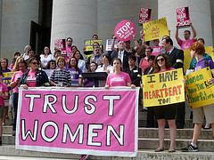 Caption: Pro-abortion rally, Credit: Flickr user: ProgressOhio