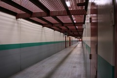 Caption: Hallway in the SHU at Pelican Bay State Prison. , Credit: Rina Palta