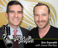 Caption: Eric Garcetti and Jason Bentley