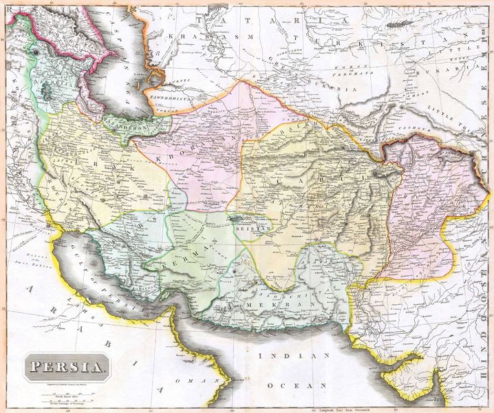 Caption: 1814 Thomson Map of Persia