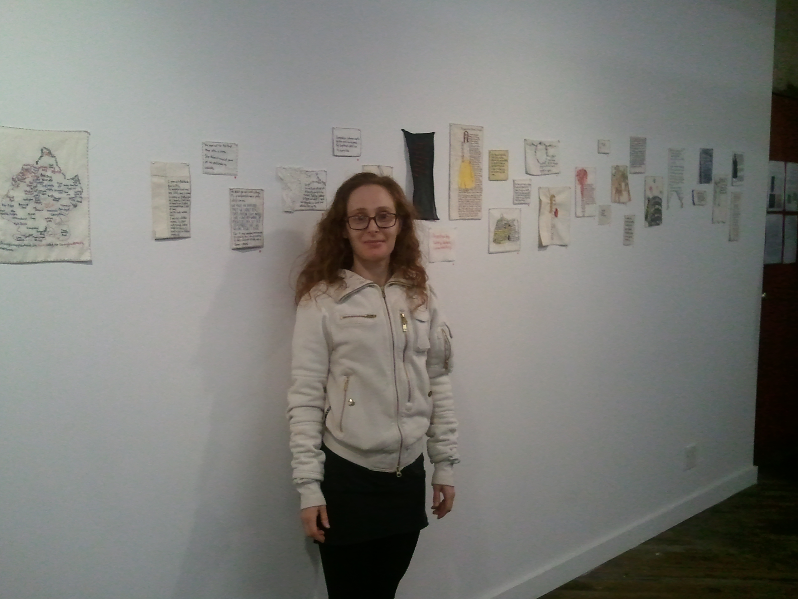 Caption: Iviva Olenick with her pieces., Credit: Shannon Geis