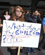 Caption: Teen Protestor at Occupy Seattle, Credit:  Hollywata