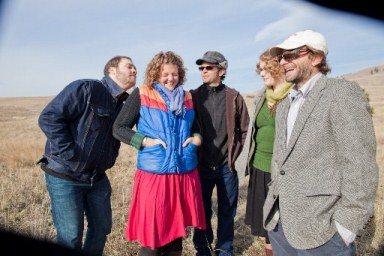 Caption: Travis Yost, Caroline Keys, Gibson Hartwell, Bethany Joyce, Rick Bass