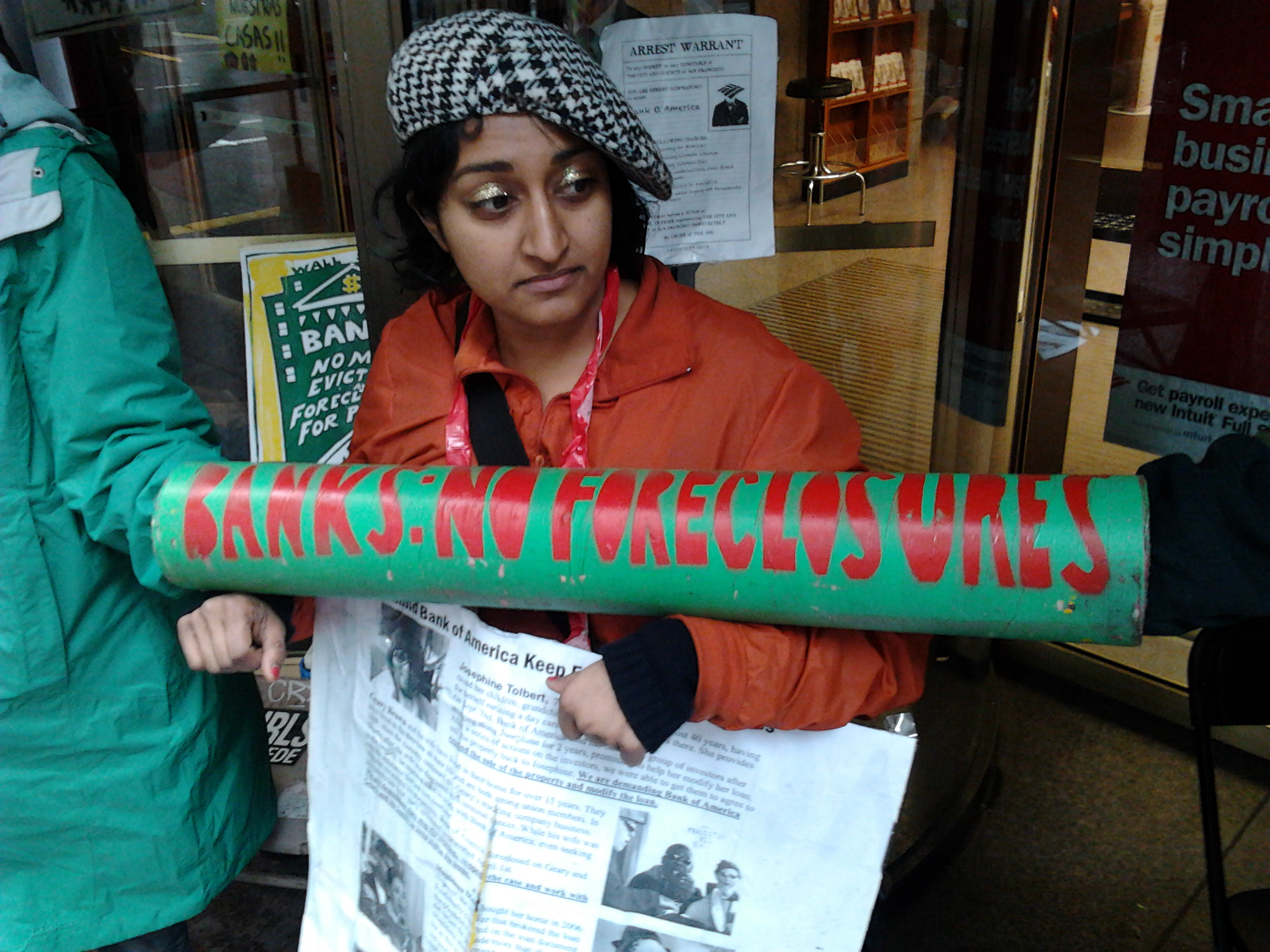 Caption: Deepa Vanra at Occupy Wall Street West, Credit: Lisa Rudman
