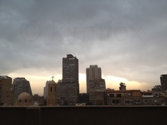 Caption: The view from my apartment in Cairo
