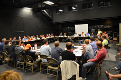 Caption: A play read through in progress, Credit: www.grsf.org