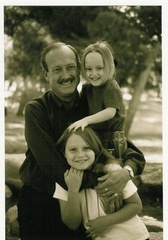 Caption: Mattea, her big sister, Margo, and her dad