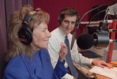 Caption: Mimi Silbert and David Onek in studio.
