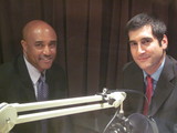 Caption: Anthony Batts and David Onek in studio.
