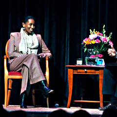 Caption: Activist Ayaan Hirsi Ali at the National Writers Series