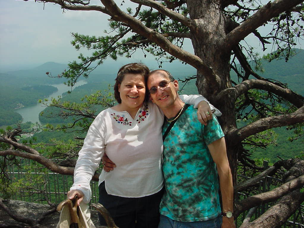 Caption: Husband wife Joe Bevilacqua & Lorie Kellogg eplore healthy living in the Catskills.