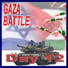 Caption: GAZA BATTLE - Day 12, Credit: SLG