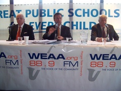 Caption: Senate President Miller, Marc Steiner, and Speaker Busch at the 6th Annual Annapolis Summit