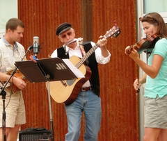 Caption: The Wayfaring Strangers Lay Down a Weary Tune