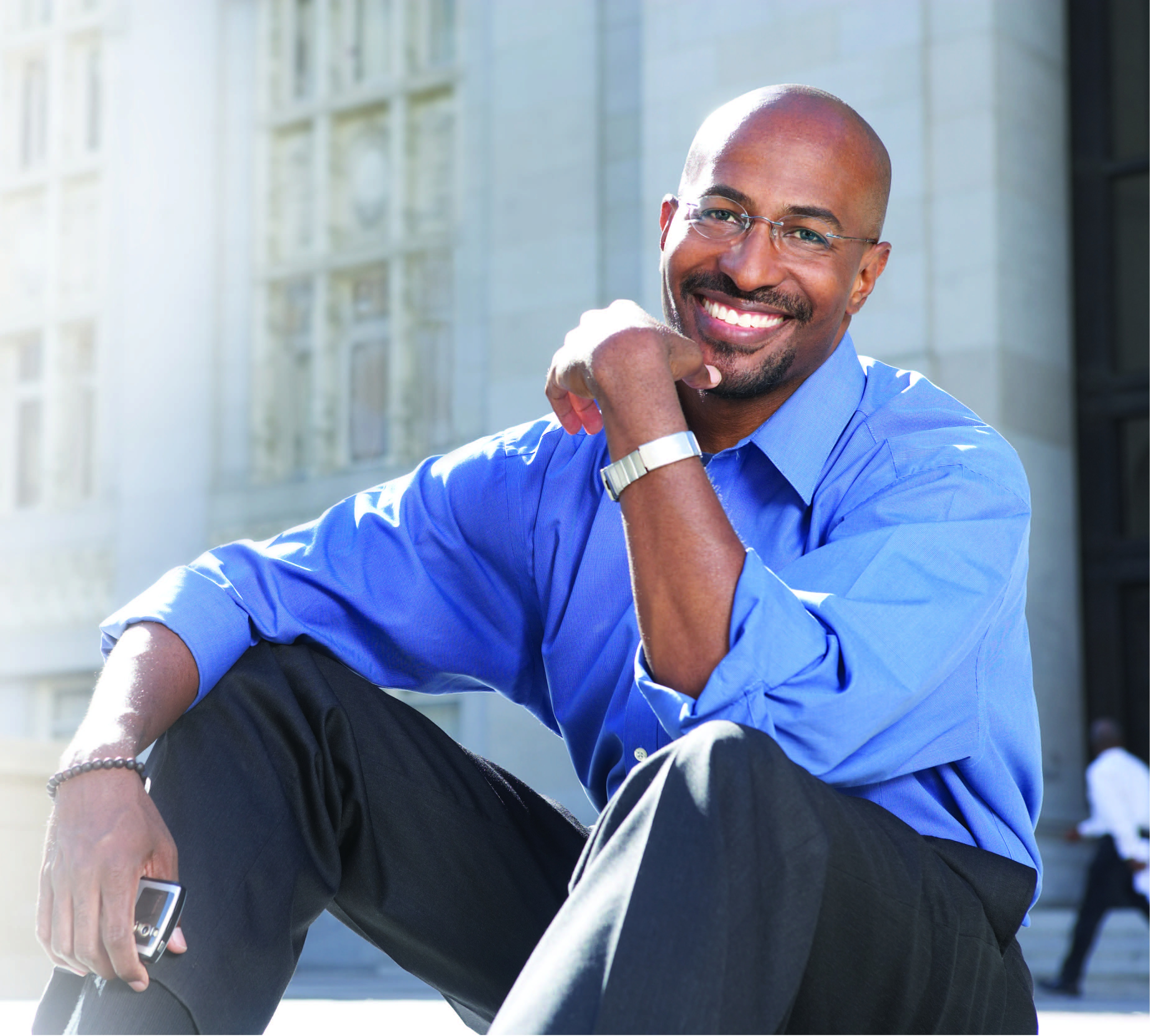 Caption: VAN JONES, founder of Green for All, Credit: Courtesy Richard Hume, Experience Life magazine