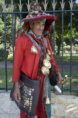 Caption: A grrb with his wares., Credit: Sarah K. Kramer