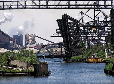 Caption: the Arcelor Mittal Steel Mill, East Chicago, IN.  Formerly Inland Steel, Credit: Ayana Contreras