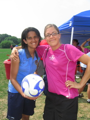Caption: Imane takes a break during a game in Oak Brook