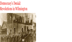 Caption: Wilmington's black newspaper--after the "riot" and coup