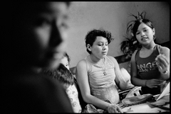 Caption: Fernandita Quipildor plays with her friends. She's 12 years old and HIV-positive., Credit: Photo by Roberto (Bear) Guerra.