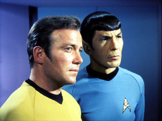 Caption: Capt. James Kirk (William Shatner) and Mr. Spock (Leonard Nimoy), Credit: www.startrek.com