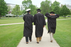 Caption: This year it's Simon's turn to graduate.