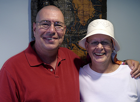 Caption: Gary and Barb Kirkpatrick at the Mote Marine Lab in Sarasota, Florida., Credit: Lance Robson