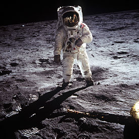 Caption: Buzz Aldrin Apollo 11