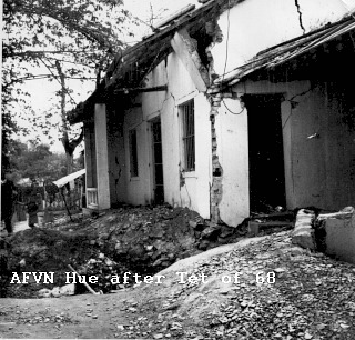 Caption: House in Hue where GI broadcasters made their stand