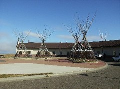 Caption: Lower Brule Sioux Tribal Offices on the Missouri River, South Dakota