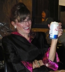 Caption: Actress Janet Henry is dressed up as Sarah Palin., Credit: Sylvia Maria Gross