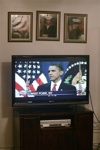 Caption: President Obama outlines his new Afghan strategy in a televised address., Credit: Associated Press
