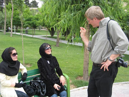 Caption: Rick Steves in Iran, Credit: www.ricksteves.com