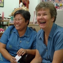 Caption: Maryknoll's Sisters Marvie Misolas and Mary Mertens, Credit: Maryknoll Magazine