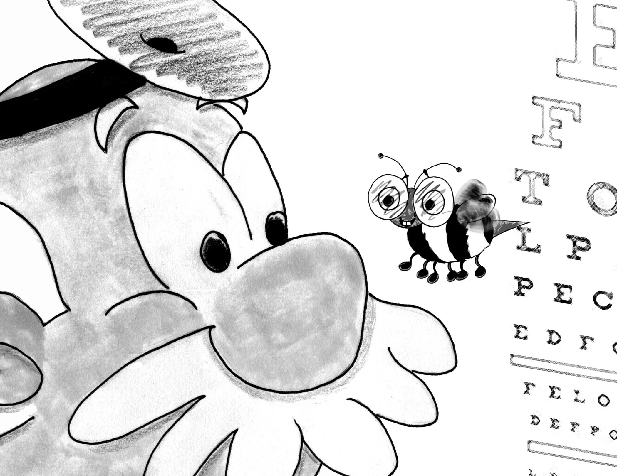 Caption: Illustration for "Bigelow Bee and the Honey Factory," published in the book UNCLE DUNKLE AND DONNIE, Credit: Joe Bevilacqua