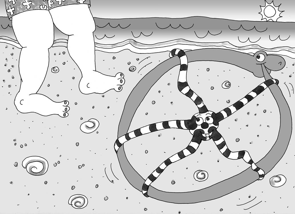 Caption: Illustration for "Britty the Starfish," published in the book UNCLE DUNKLE AND DONNIE, Credit: Joe Bevilacqua