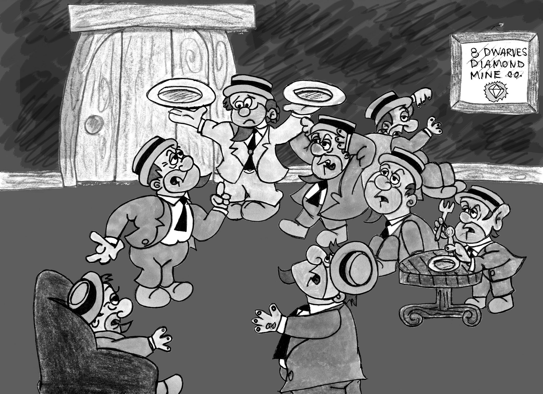 Caption: Illustration for "Helpful the Dwarf," published in the book UNCLE DUNKLE AND DONNIE, Credit: Joe Bevilacqua