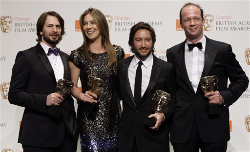 Caption: The makers of 'The Hurt Locker'., Credit: Associated Press