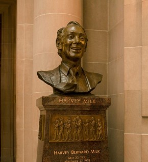 Caption: Bust of Harvey Milk