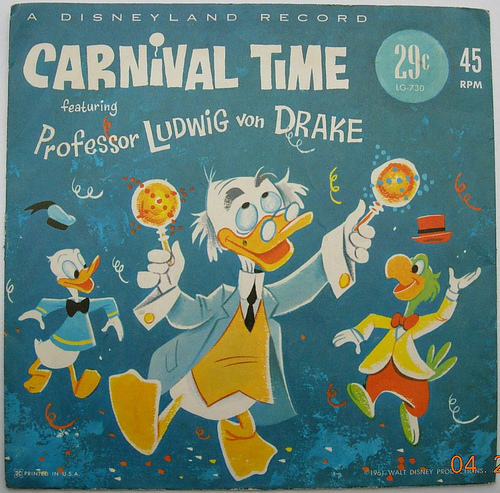Caption: Ludwig von Drake (Paul Frees) on the 5th "Cartoon Carnival" with Joe Bev.