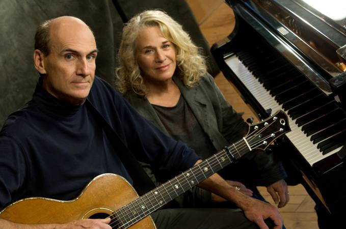Caption: Carole King and James Taylor, Credit: James O'Hara