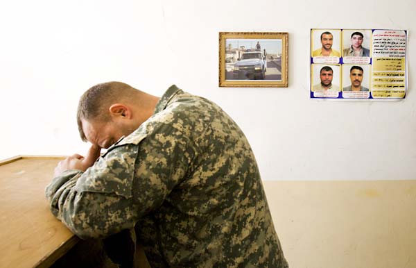 Caption: Lockridge after IED explosion, Credit: Jake Warga