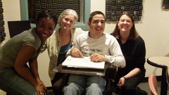 Caption: From left to right: Taylor Griffin, Gail Stewart, Victor Torres, Tara Ford