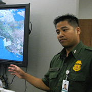 Caption: Agent Michael Bermudez, Supervisory Border Patrol Agent and Public Affairs Officer, US Customs and Border Patrol., Credit: Eroyn Franklin