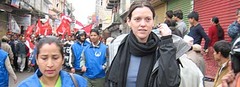 Caption: A Peace Brigades Volunteer In Nepal, Credit: PBI